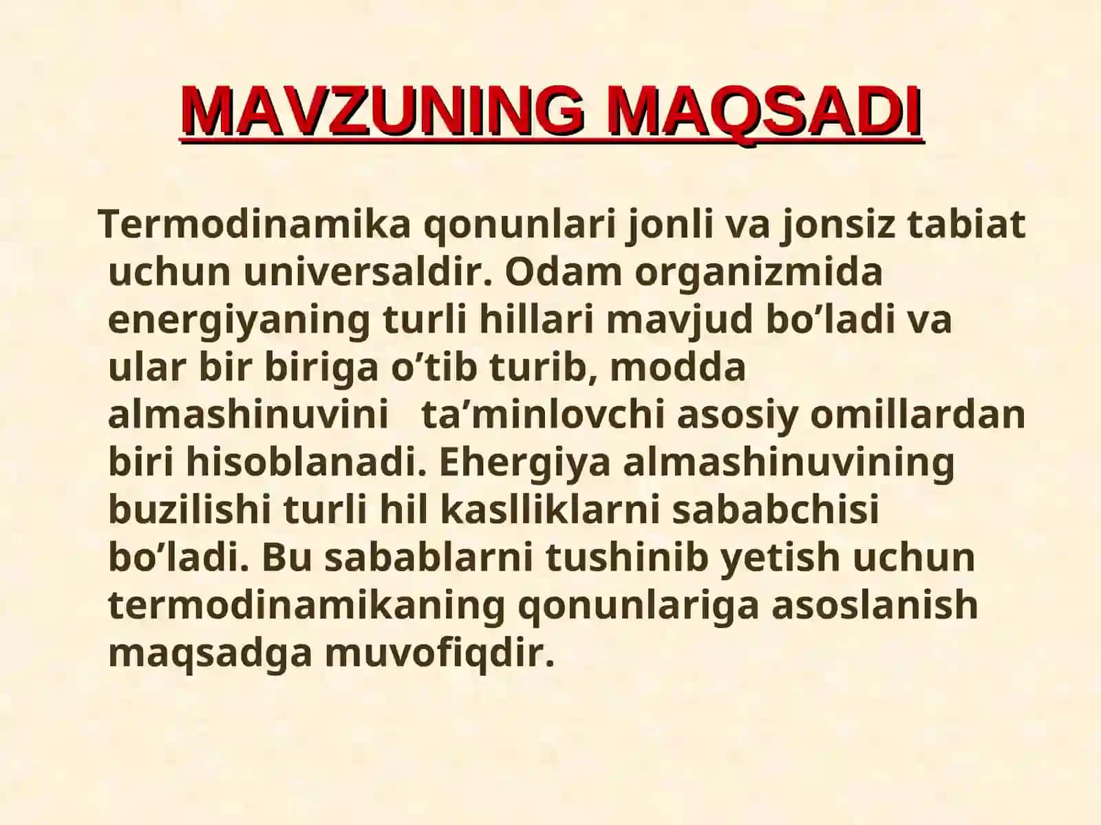 KIMYOVIY TERMODINAMIKA ASOSLARI 2