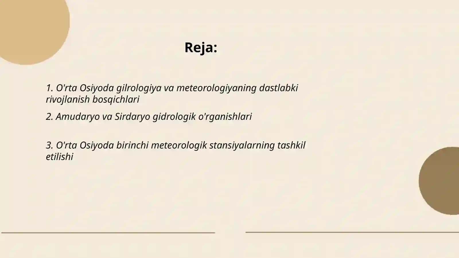 O'rta Osiyoda gidrologiya va meteorologiyaning rivojlanish tarixi 2