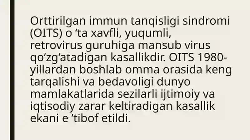 OITS etio-patogenezi, klinikasi va davolash 2