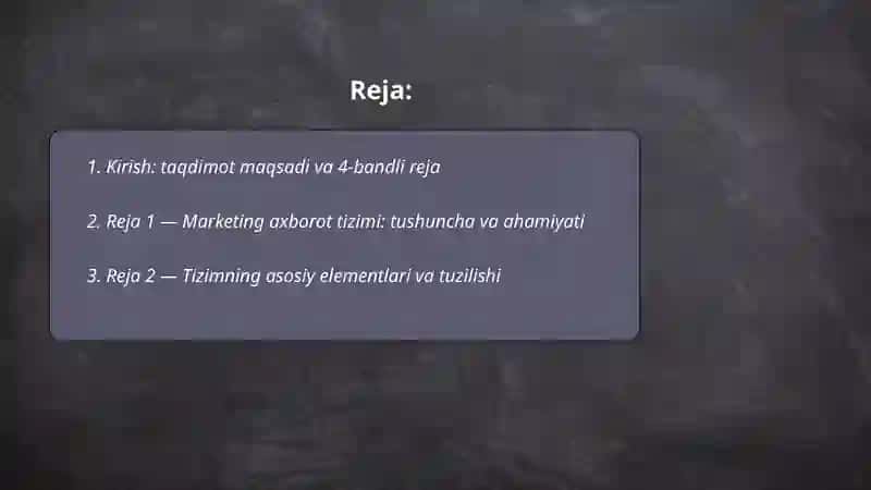 Marketing axbarot tizimi 2
