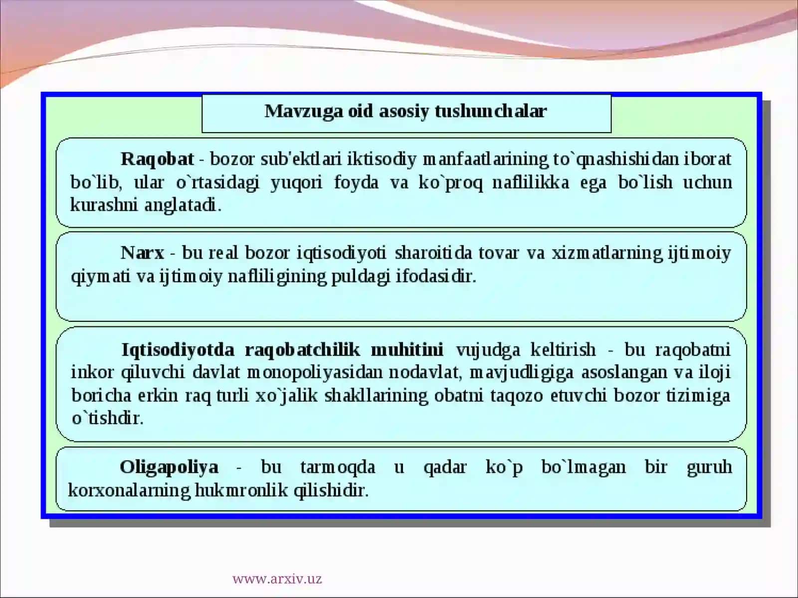 Raqobat va monopoliya 2
