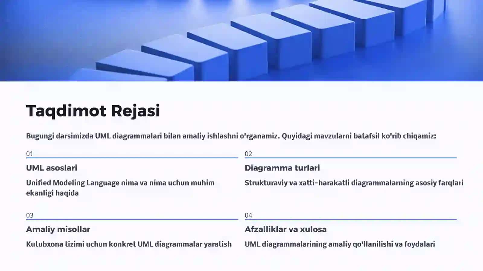 UML Diagrammalaridan Foydalanish 2