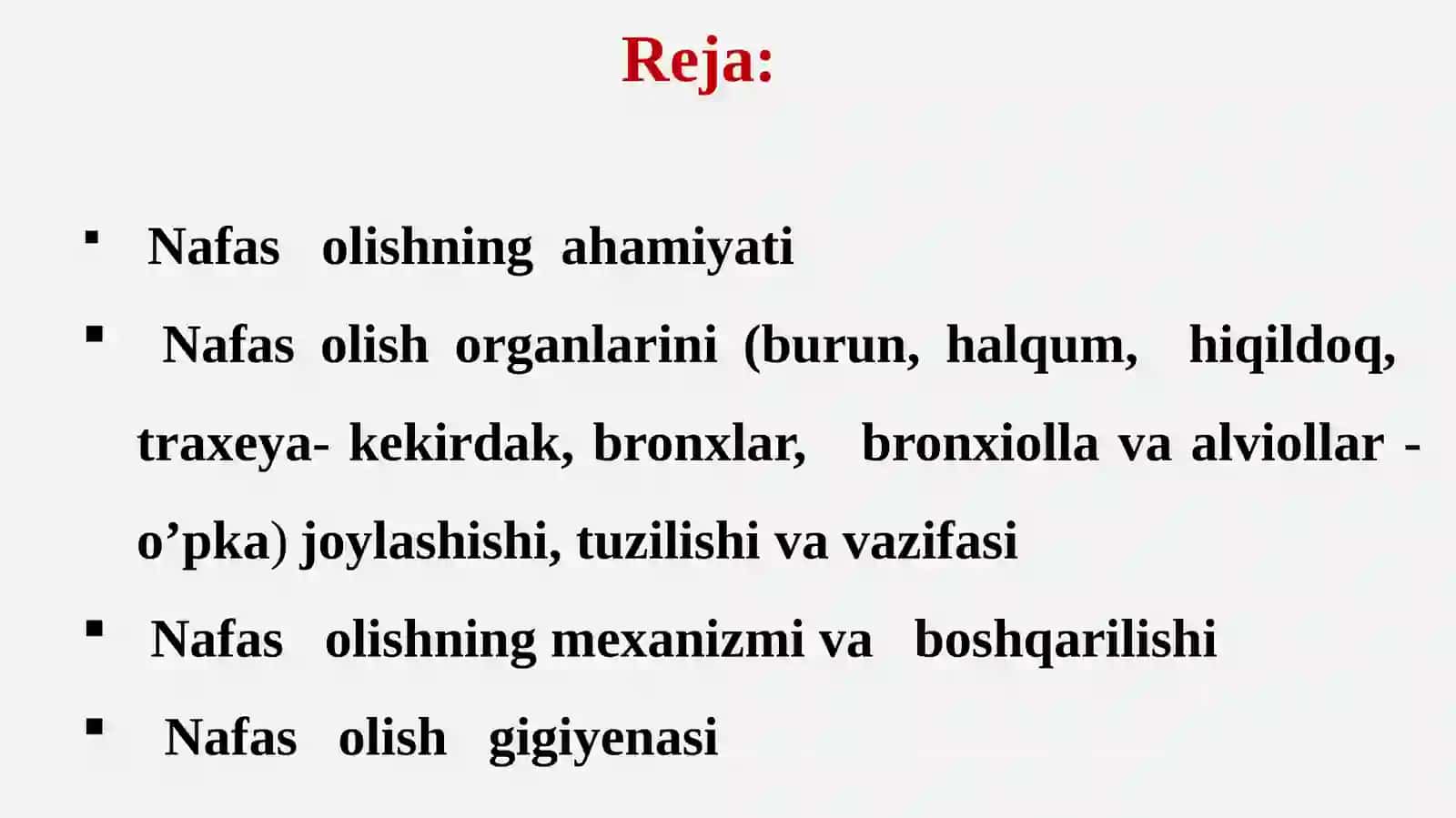 Nafas olish tizimi 2