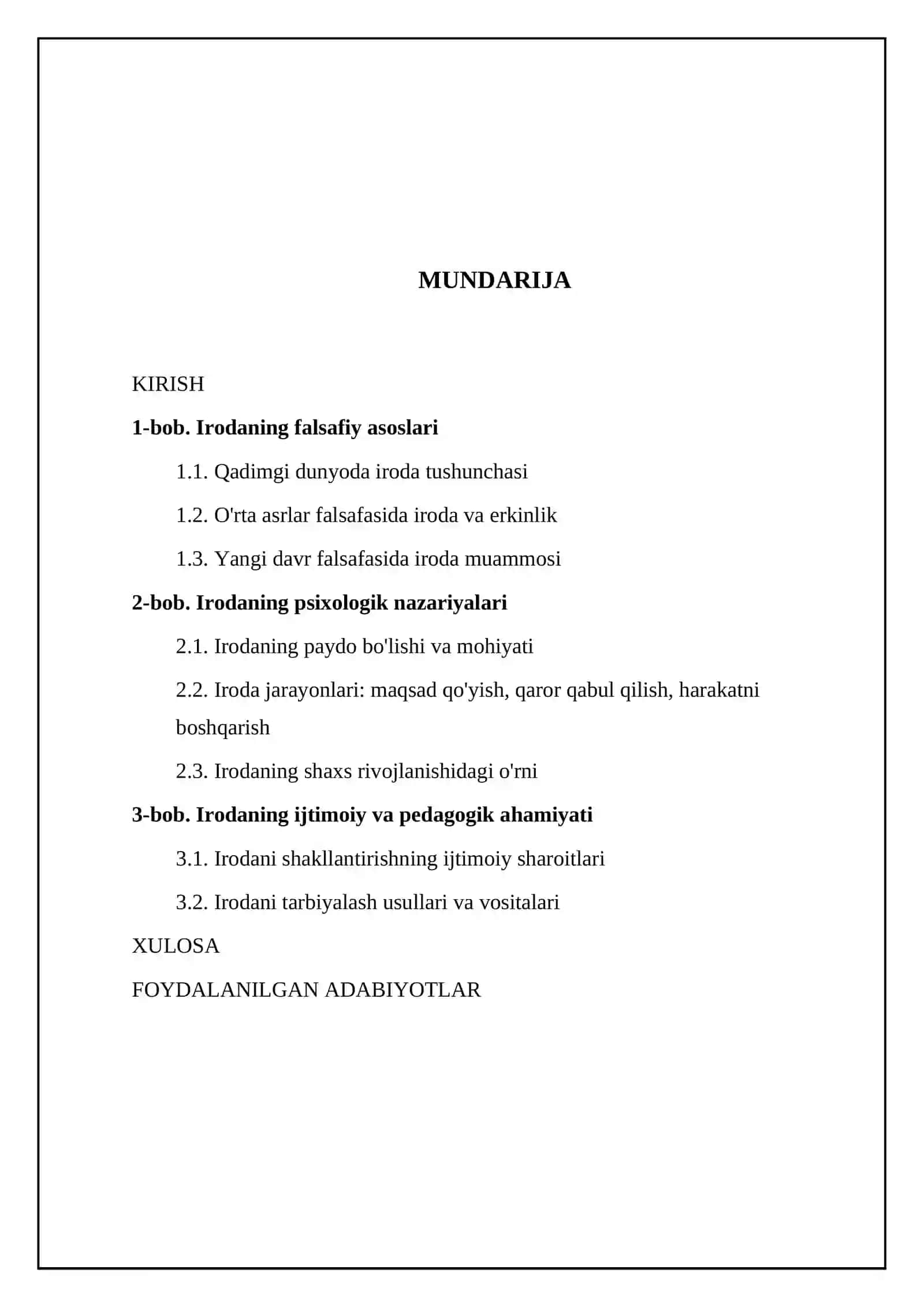 Iroda nazariyalari 2