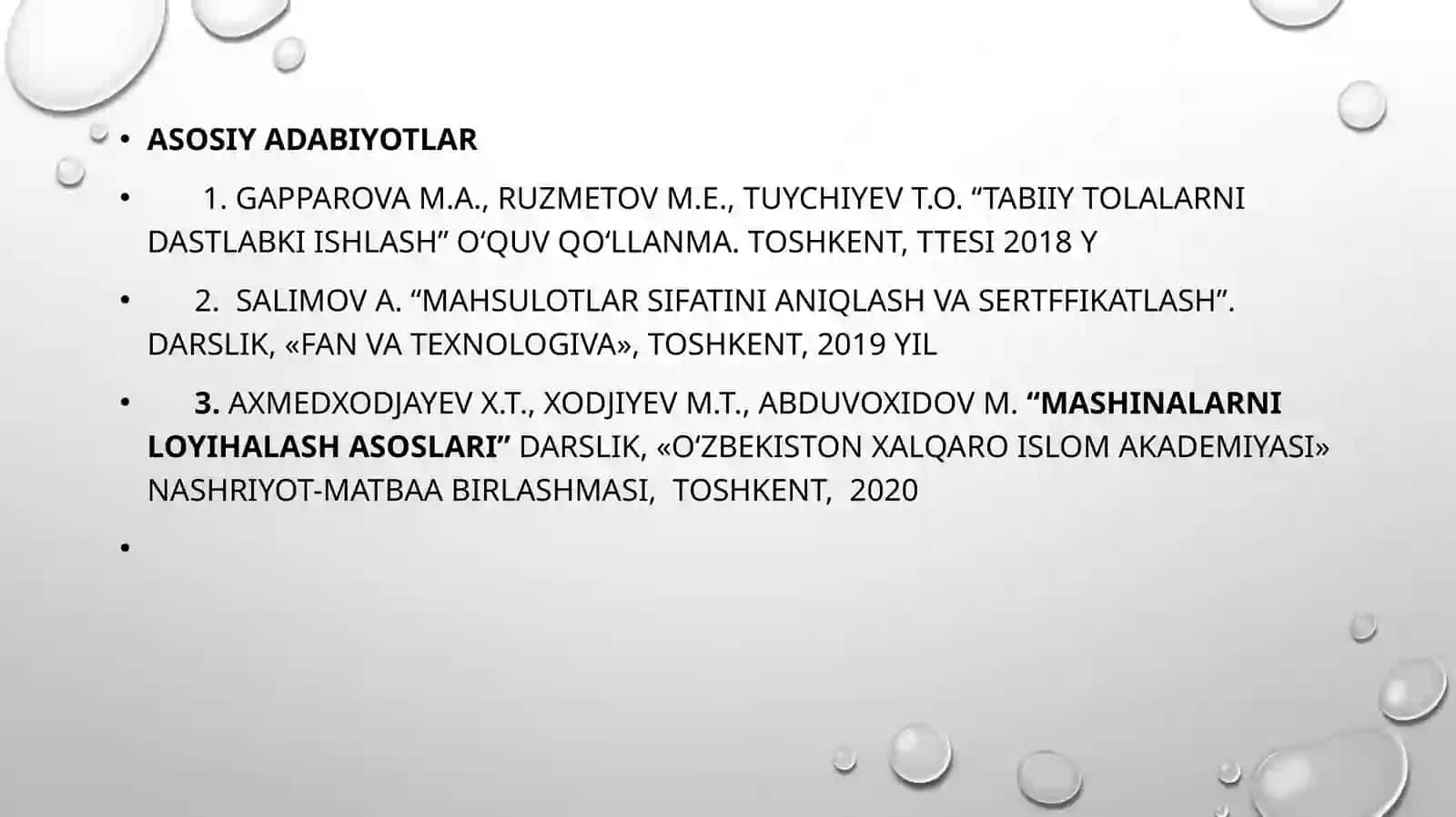 To‘qimachilik sanoatining paxta tolasiga qo‘yilgan standart va xalqaro talablar 2