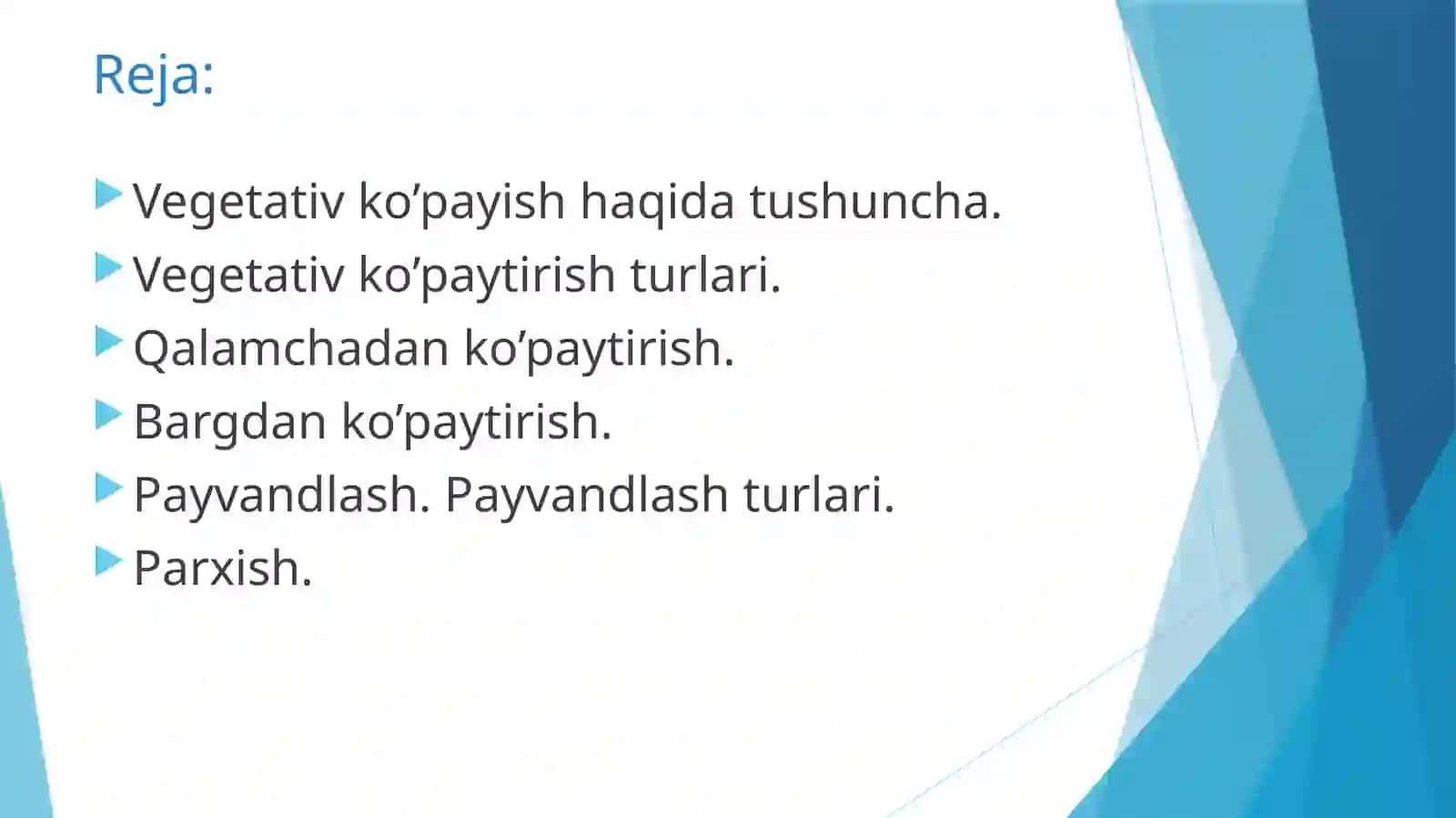 Madaniyo’simliklarning vegetativ ko’payishi 2