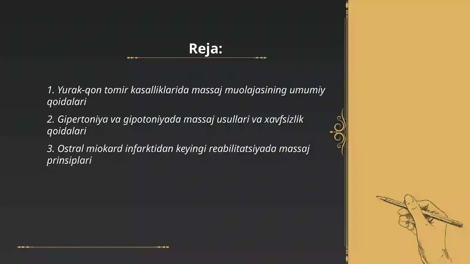 Massaj muolajasida o‘tkazish qoidalari 2
