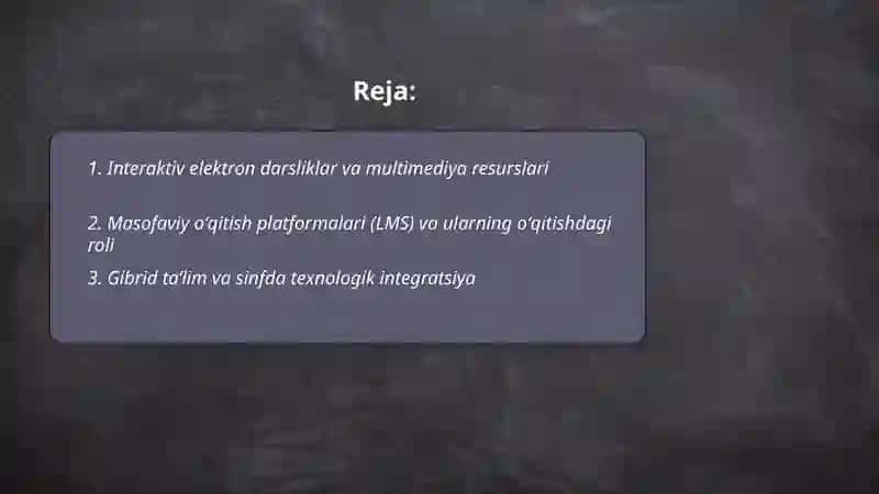 Informatika fanini oʻqitishda rivojlan turuvchi texnalogiyalar 2