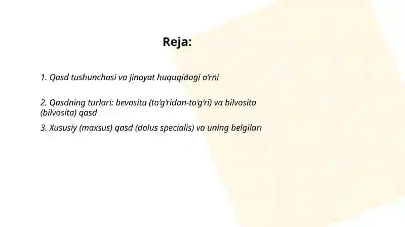 Qasd va uning turlari extiyotaizlik va uning turlari murakkab aybli jinoyatlar 2