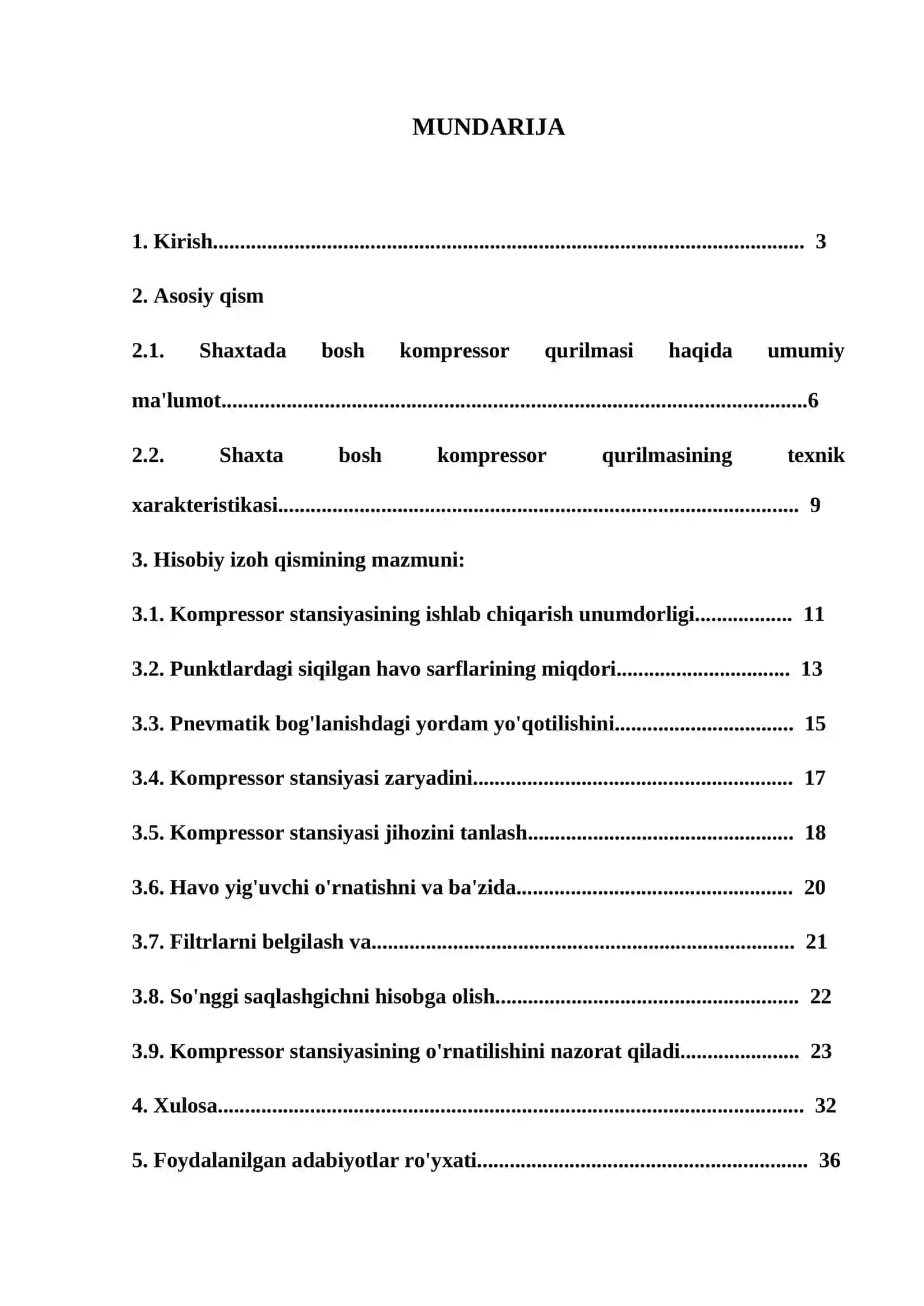 Shaxtada bosh kompressor qurilmasi haqida umumiy ma'lumot 2