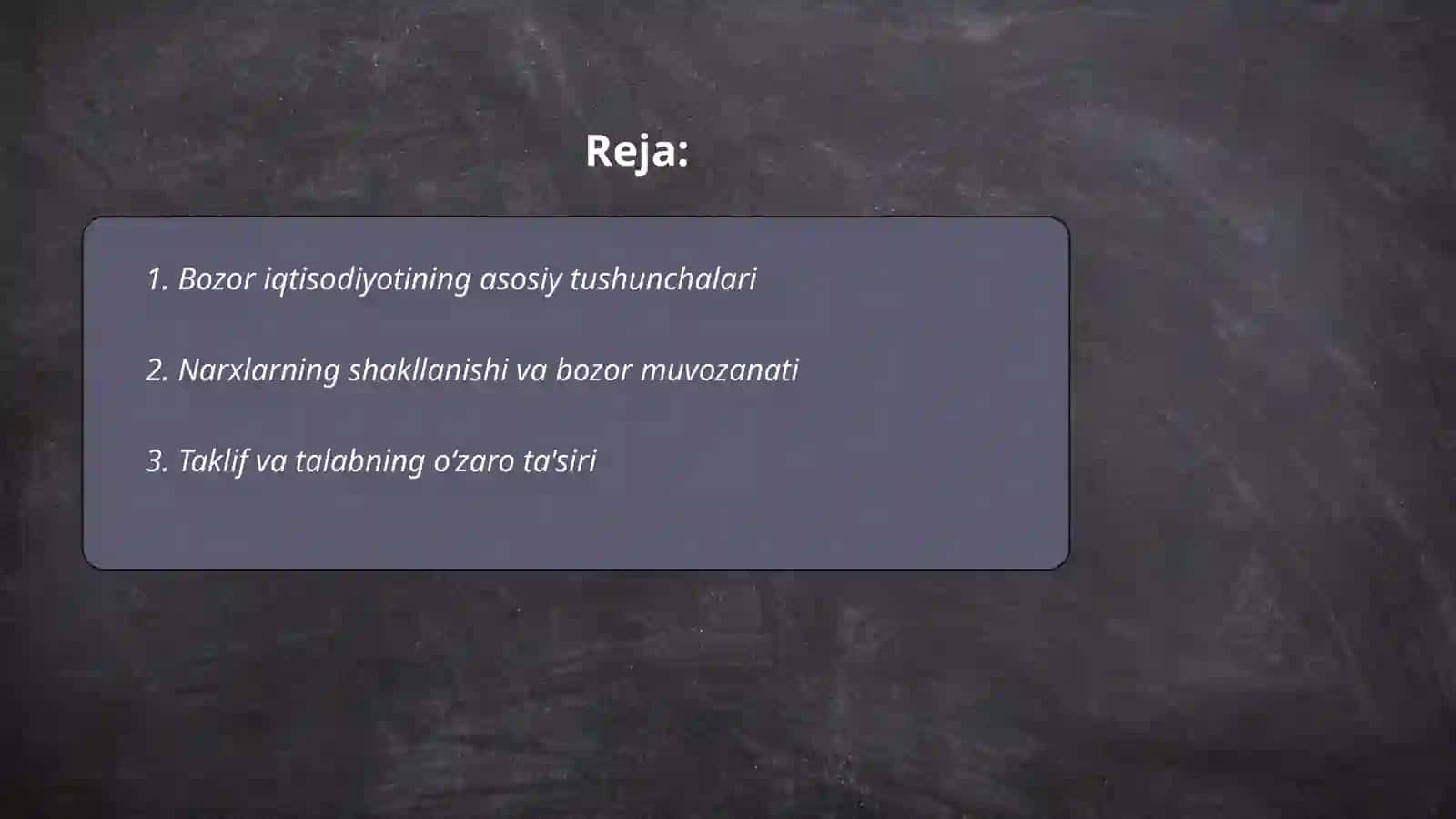 Bozor iqtisodiyoti – bu tovar va xizmatlarni erkin sotish va sotib olish prinsiplari asosida shakllangan iqtisodiy tizimdir 2
