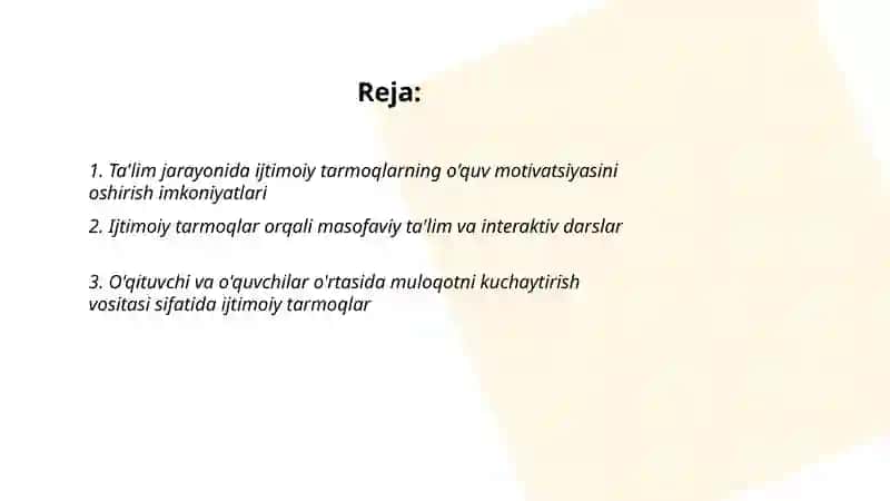 Ta'limda ijtimoiy tarmoqlardan foydalanish imkoniyatlari va xavflari 2