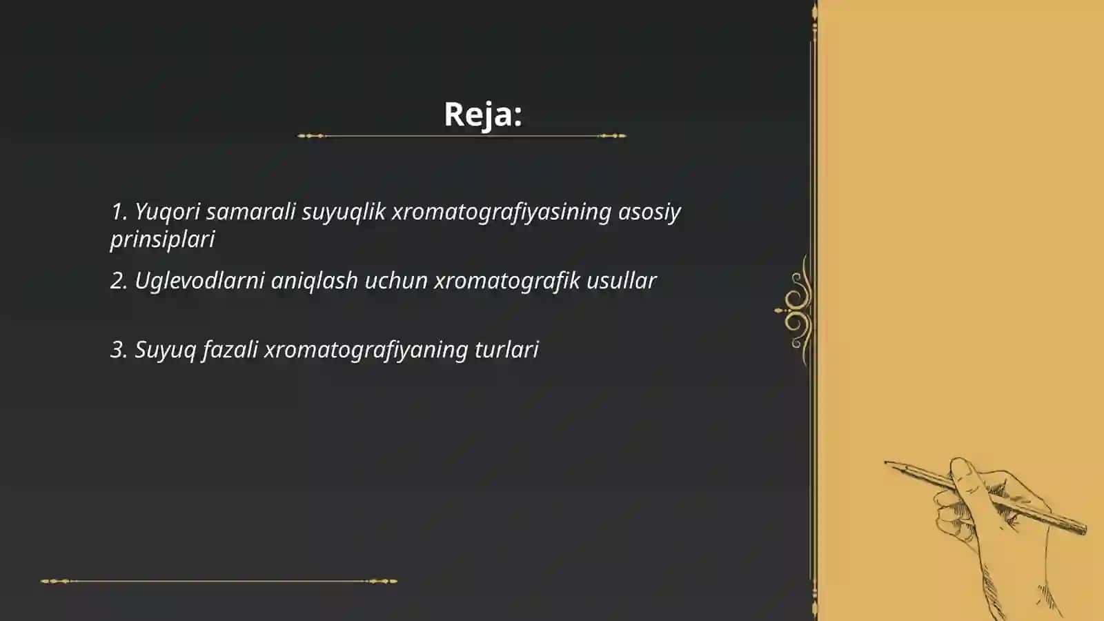 Yuqori samarali suyuqlik xromatografiyasi 2