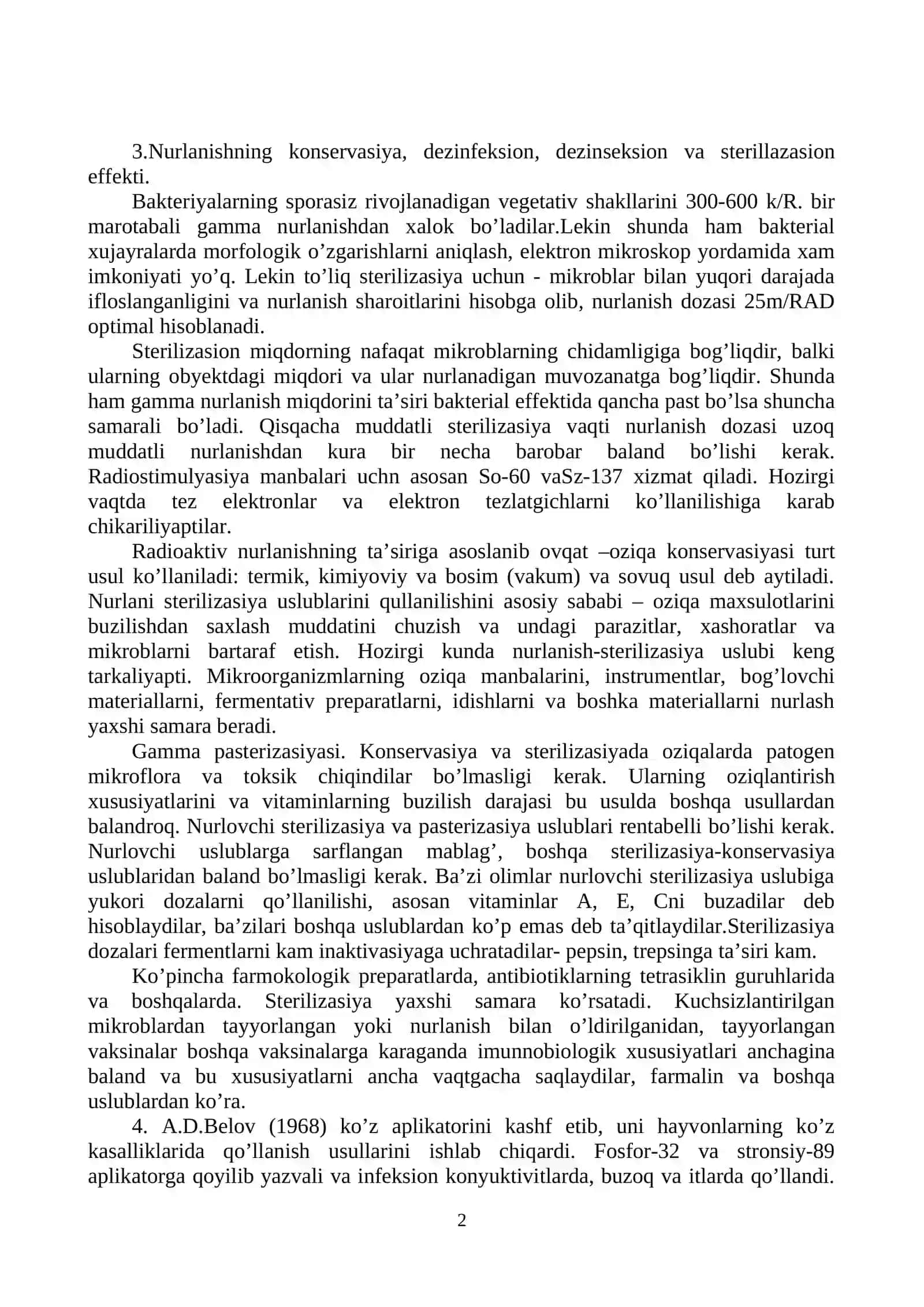 IONLASHTIRUVCHI NURLANISHISHLAR VA ULARNI QO’LLANILISHI 2
