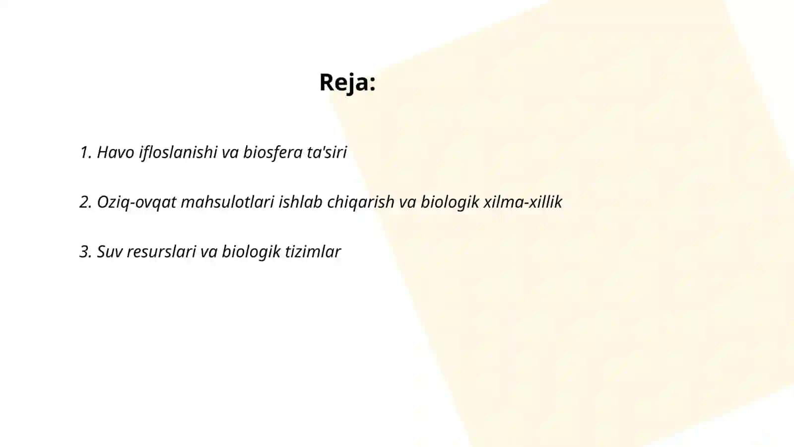 Antropogen omilning biosfera evolyutsiyasiga ta'siri 2