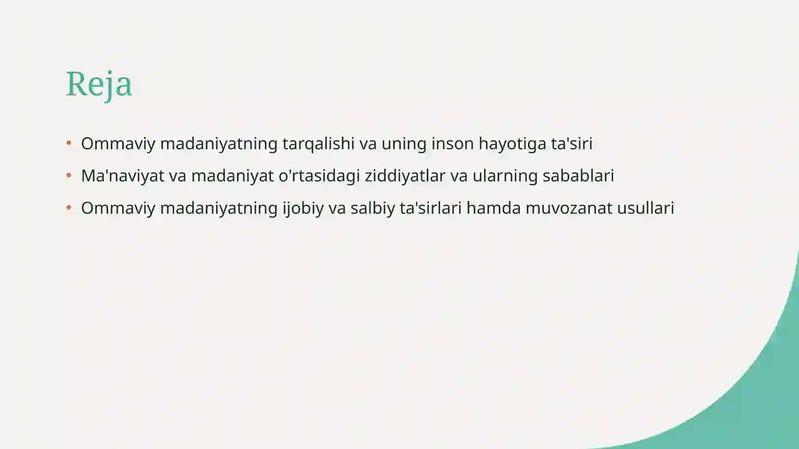 Ommaviy madaniyat,uning inson hayoti va ma'naviyatiga ziddiyatli ta'siri 2