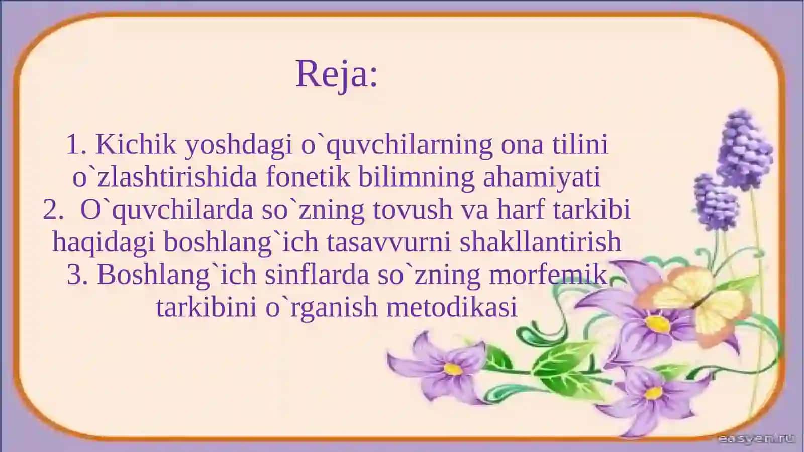 Fonetika va grafika asoslarini o`rgatish metodikasi 2