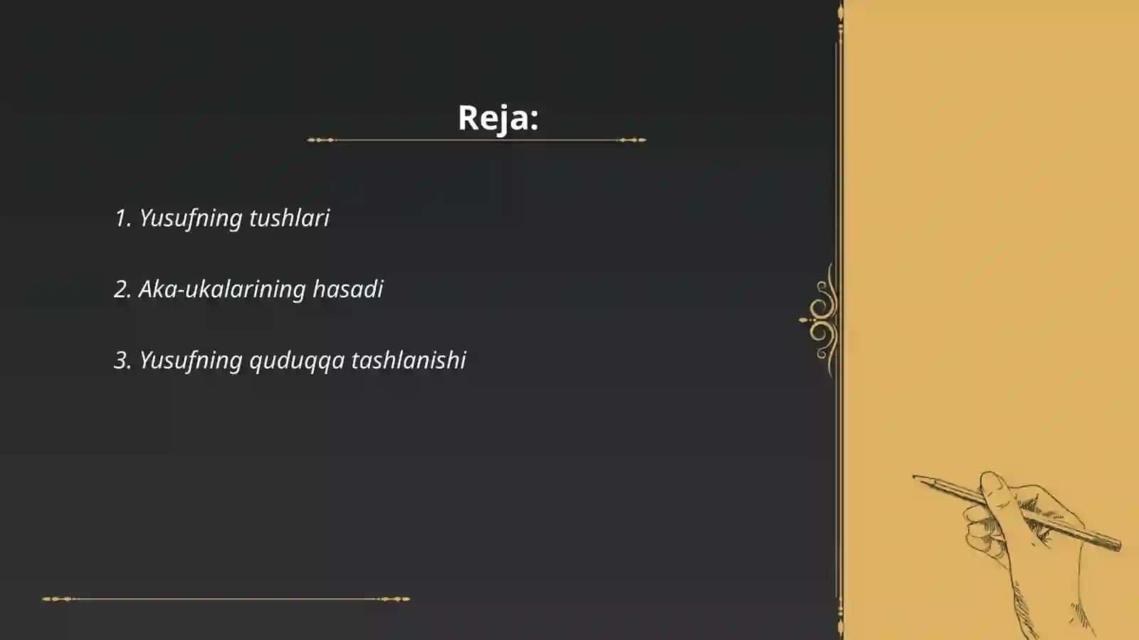 Yusuf Payg'ambar va uning akalari qissasi 2