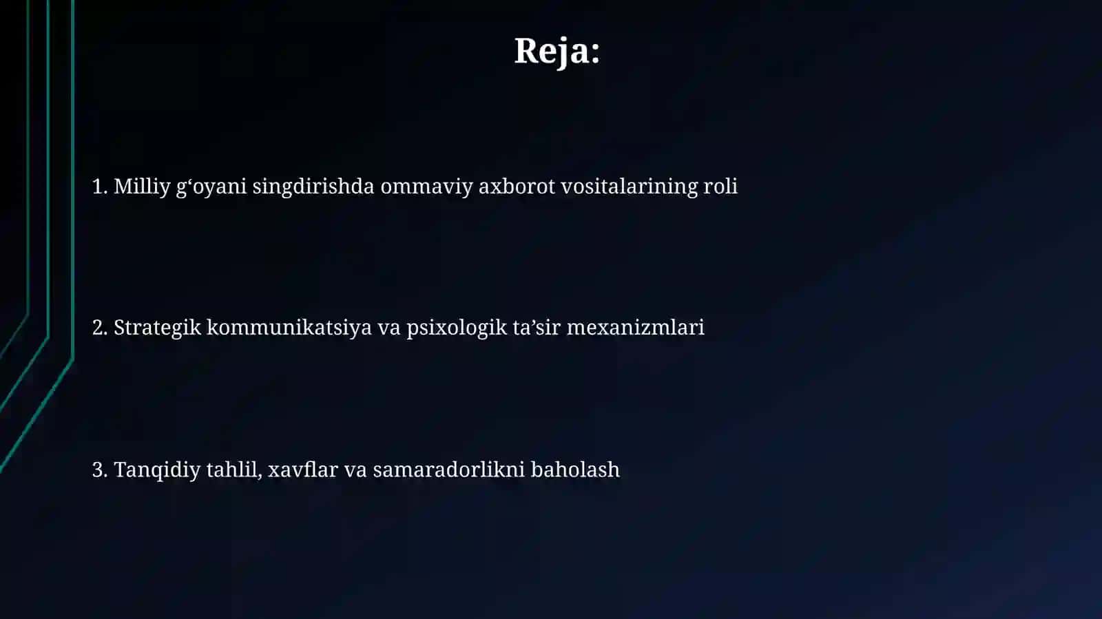 Milliy g‘oyani jamoatchilik ongiga singdirishda Ommaviy axborotvositalaridanfoydalanish 2