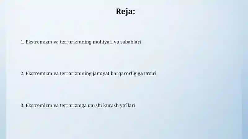 Ekstremizm va Terrorizm 2