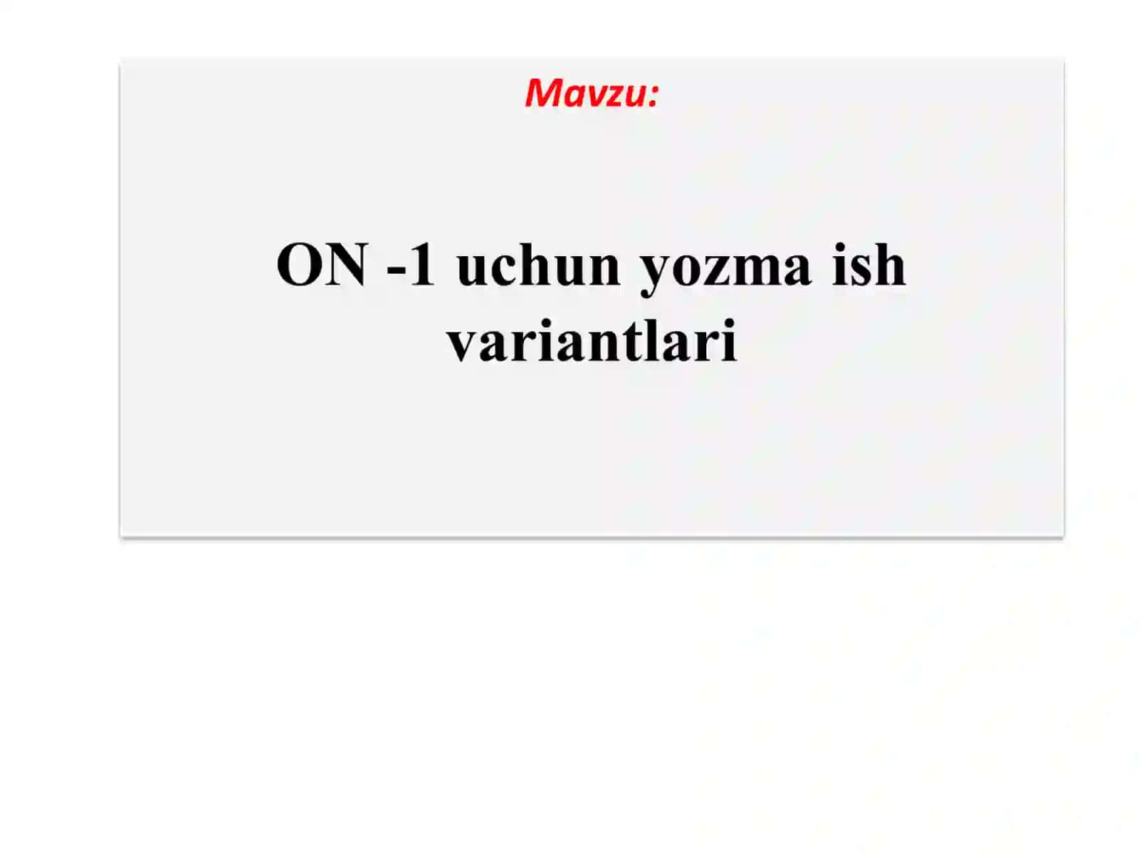 Matematik usullar va modellar 2