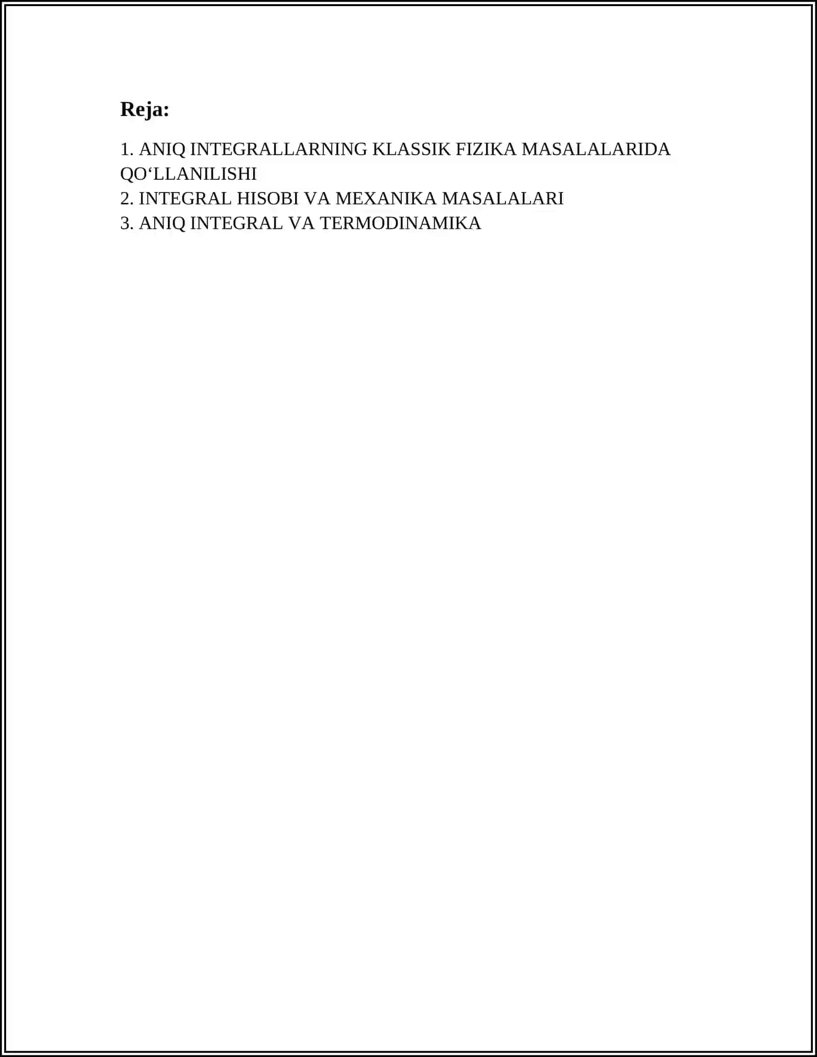 ANIQ INTEGRALNING FIZIKA MASALALARIGA TATBIQI 2