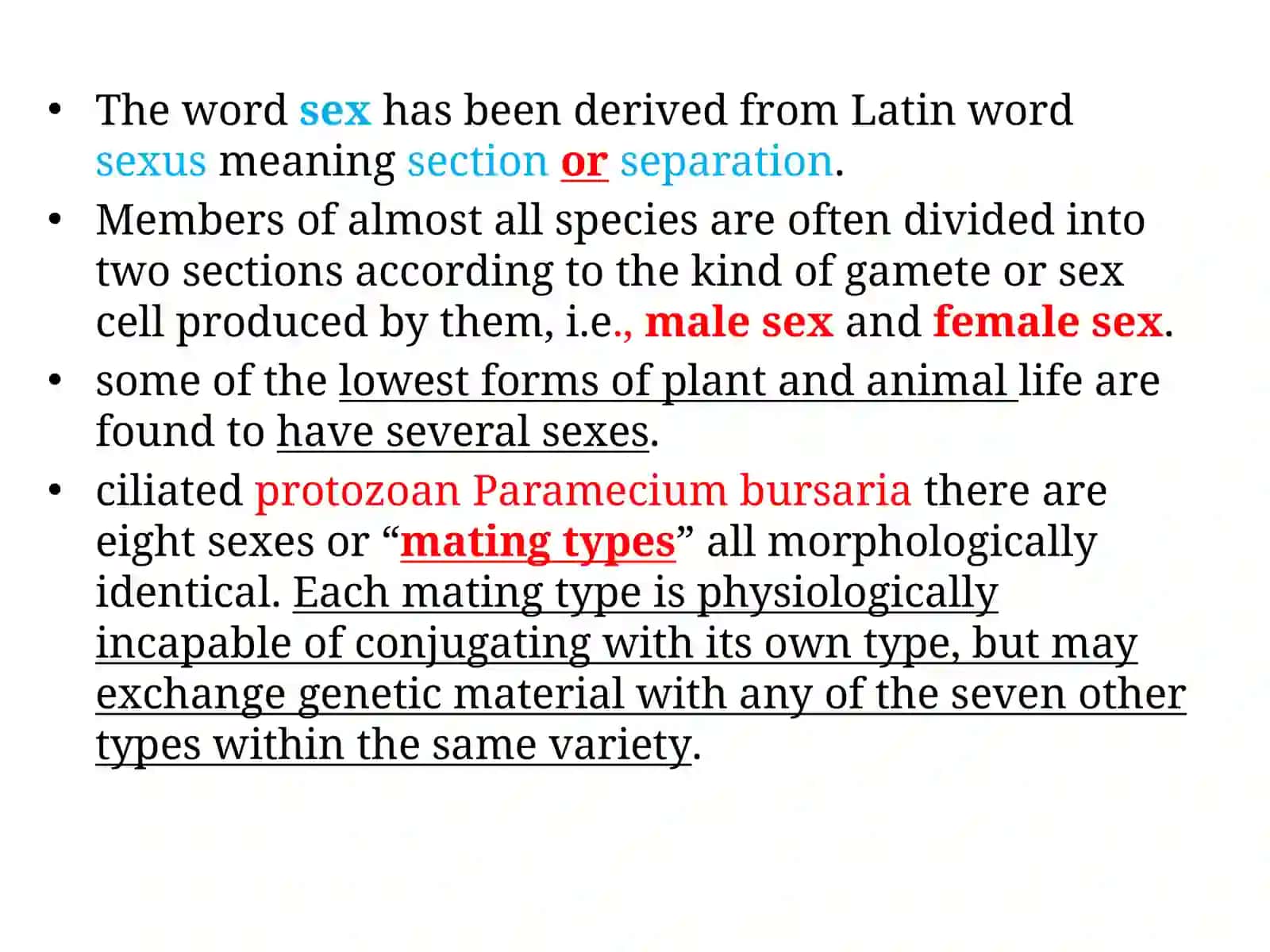 Determination of sex 2