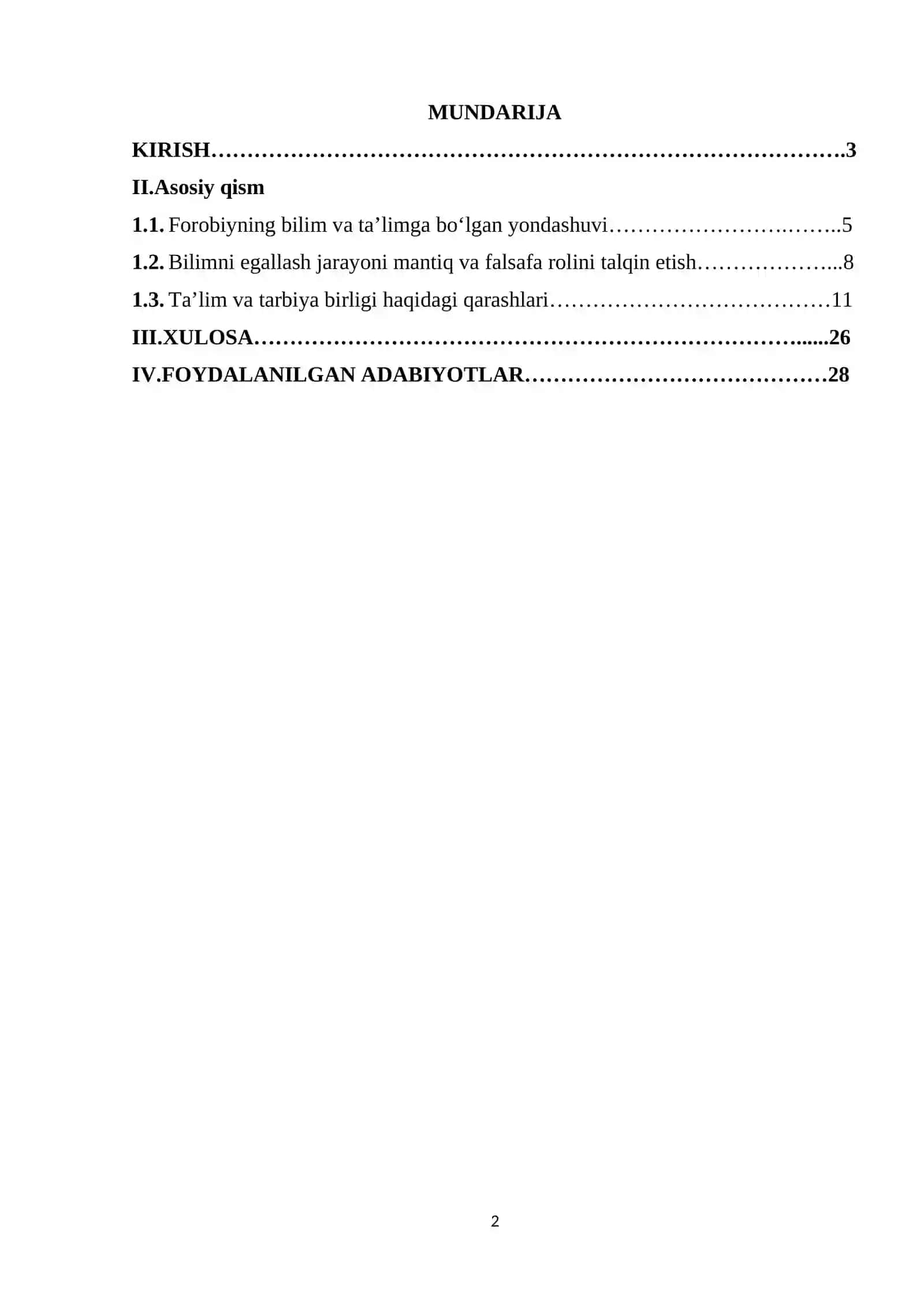 Abu Nasr Farobiyning pedagogik fikrlar taraqqiyotiga qo'shgan hissasi 2