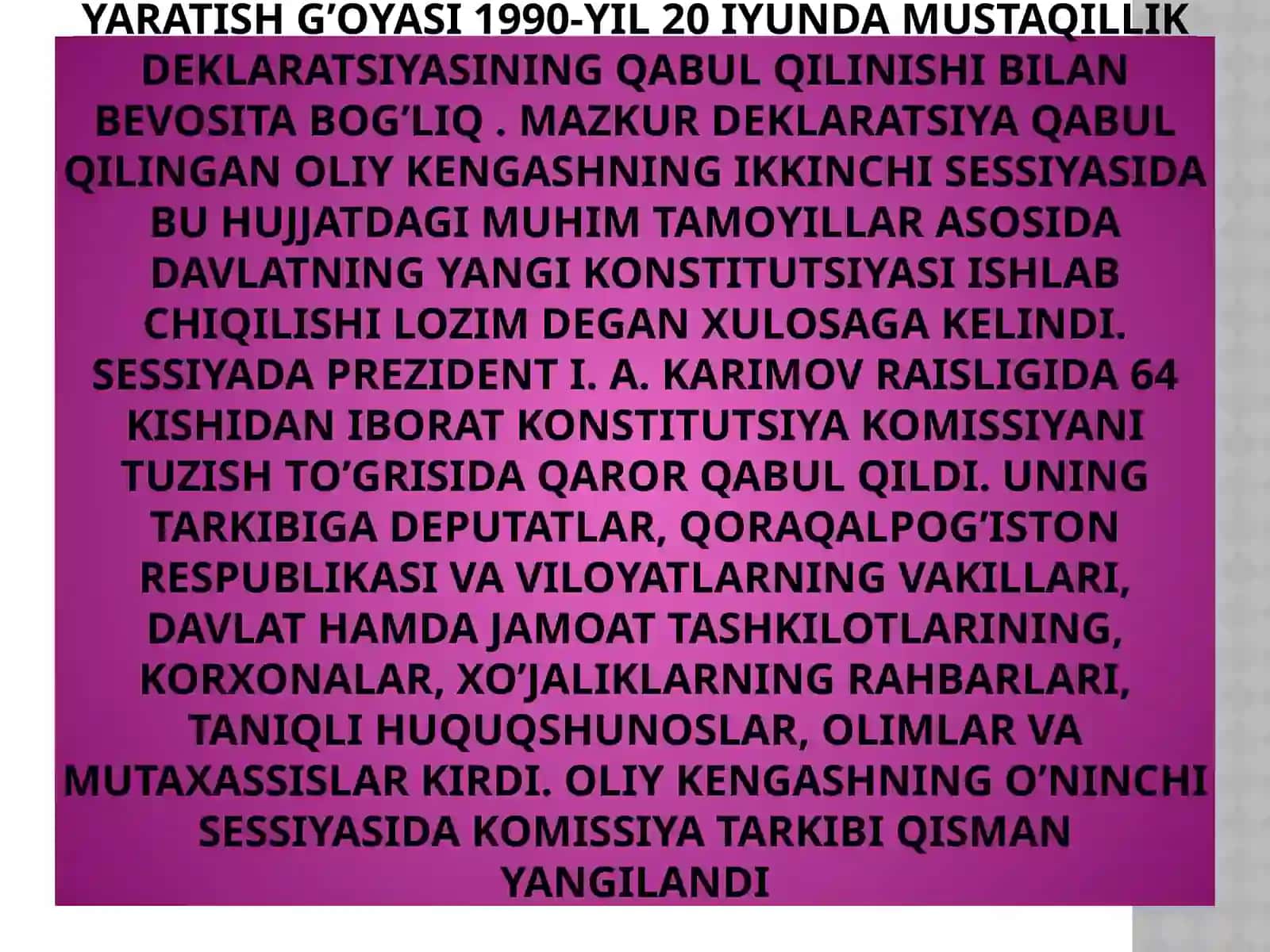 O’zbekiston Respublikasi Mustaqillak deklaratsiyasi 2