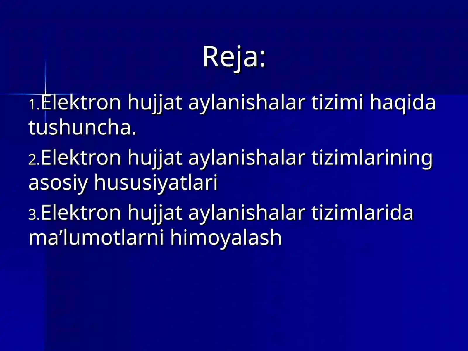 Elektron hujjat aylanishlar tizimini yaratilish texnologiyasi 2