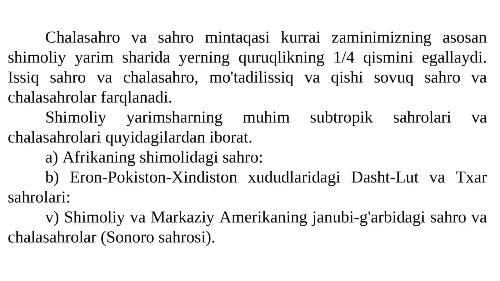 O’simliklarning mintaqalar bo’yicha tarqalishi 2