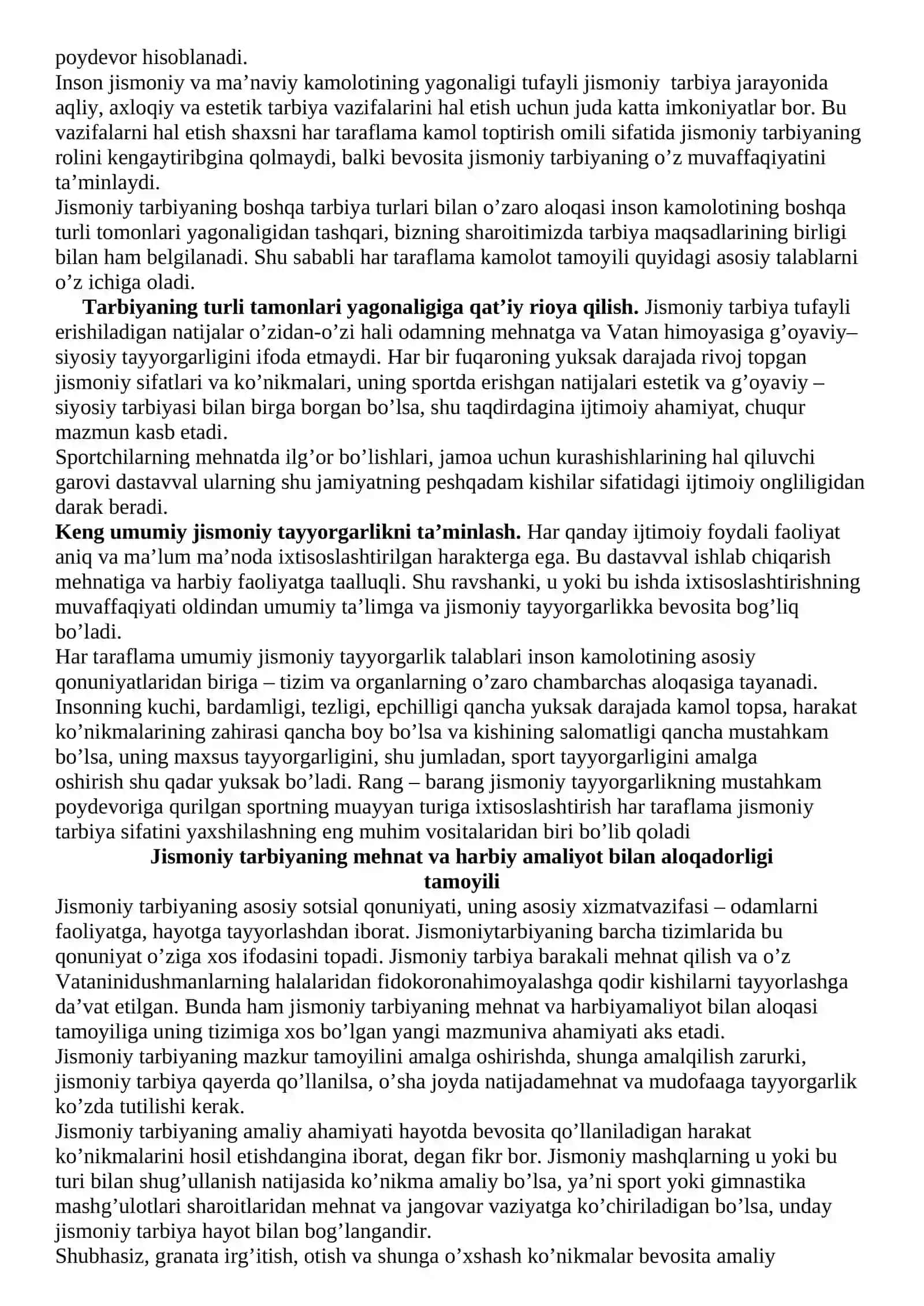 Jismoniy madaniyat nazariyasi va metodikasining umumiy tamoyillari 2