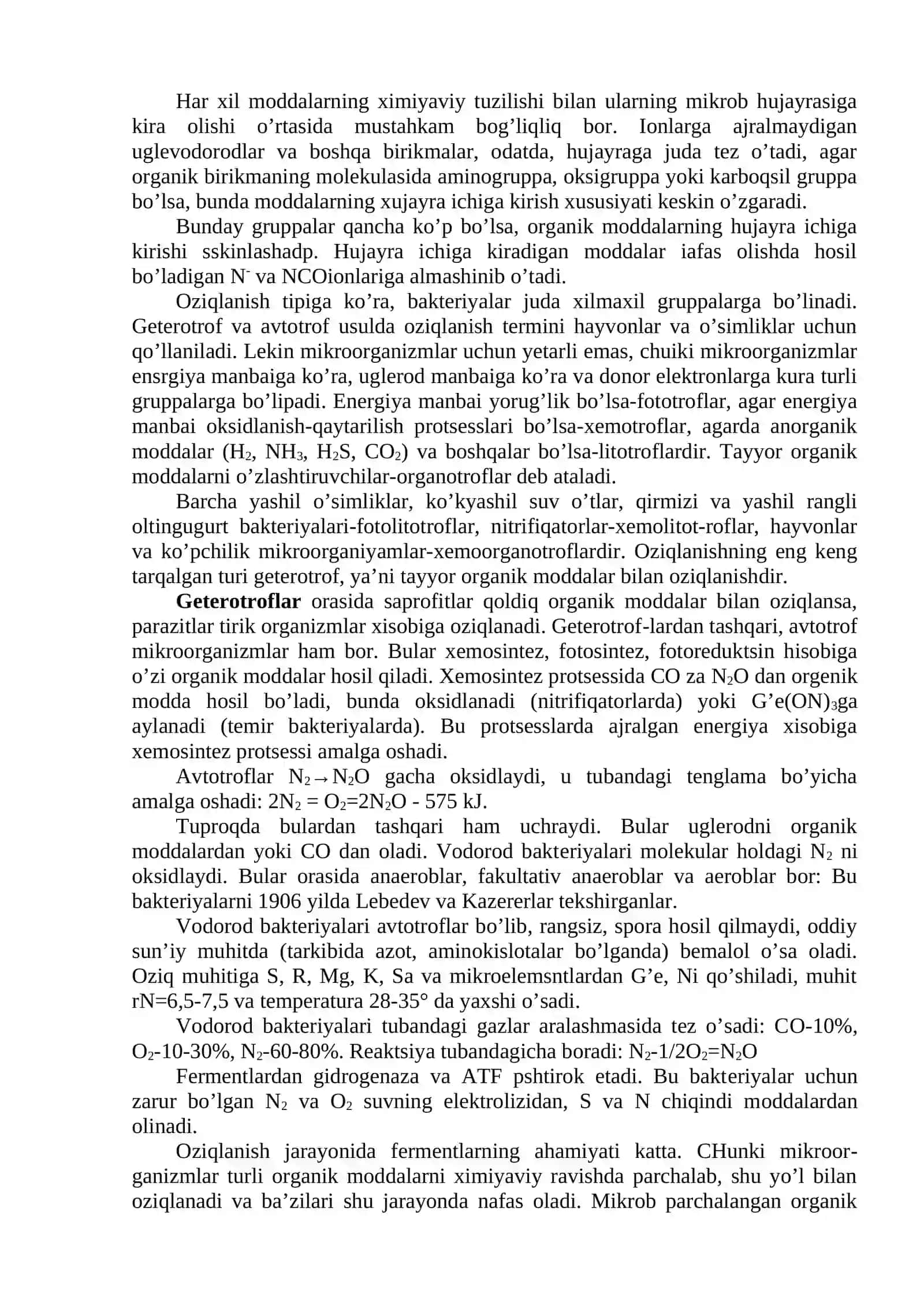 3-MARUZA: MIKROORGANIZMLARNI OZIQLANISHI. MIKROORGANIZMLARGA TASHQI MUHIT OMILLARINING TA’SIRI 2