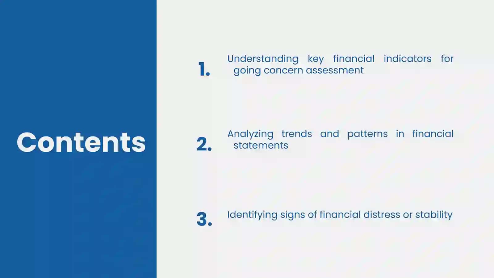 Going Concern Assumption Assessment 2