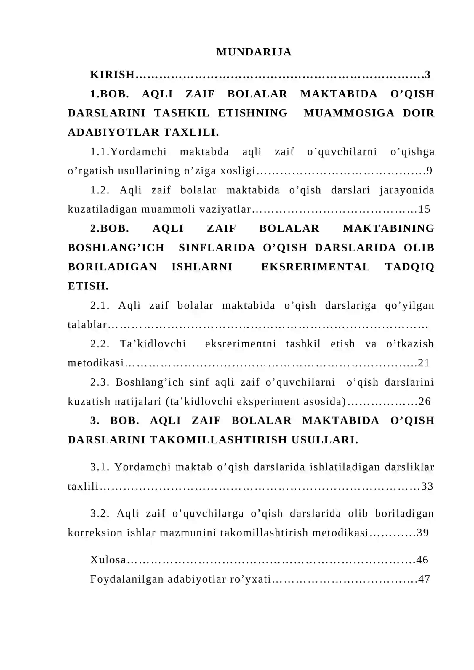Aqli zaif bolalarga o’qish darslarini tashkil etishning o’ziga xos xususiyatlarini o’rganish 2