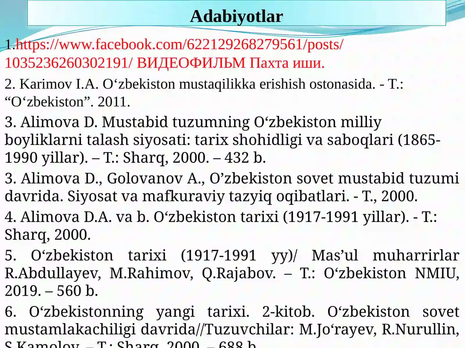О‘ZBEKISTONNING MUSTAQILLIKKA ERISHISHI ARAFASIDAGIIJTIMOIY-SIYOSIY VA IQTISODIY AHVOLI 2