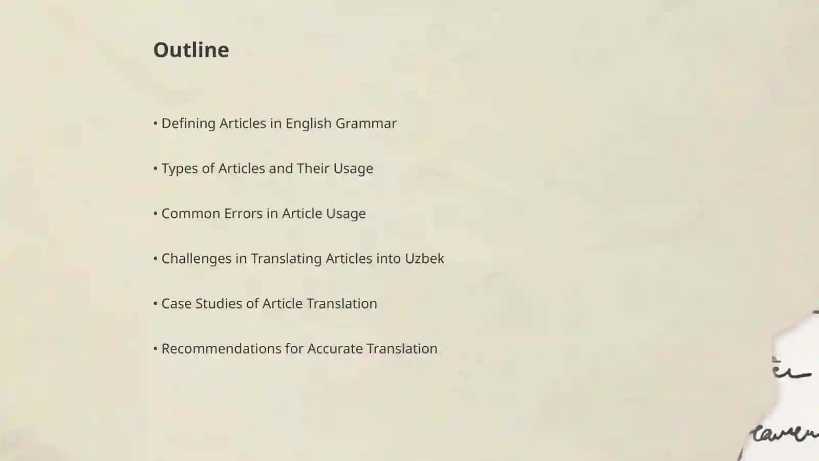The Use of Articles in English and The Problem of Their Translation into Uzbel 2