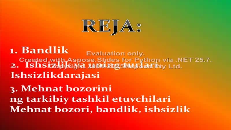 Bandlik va ishsizlik. Ularning darajalari va turlari 2