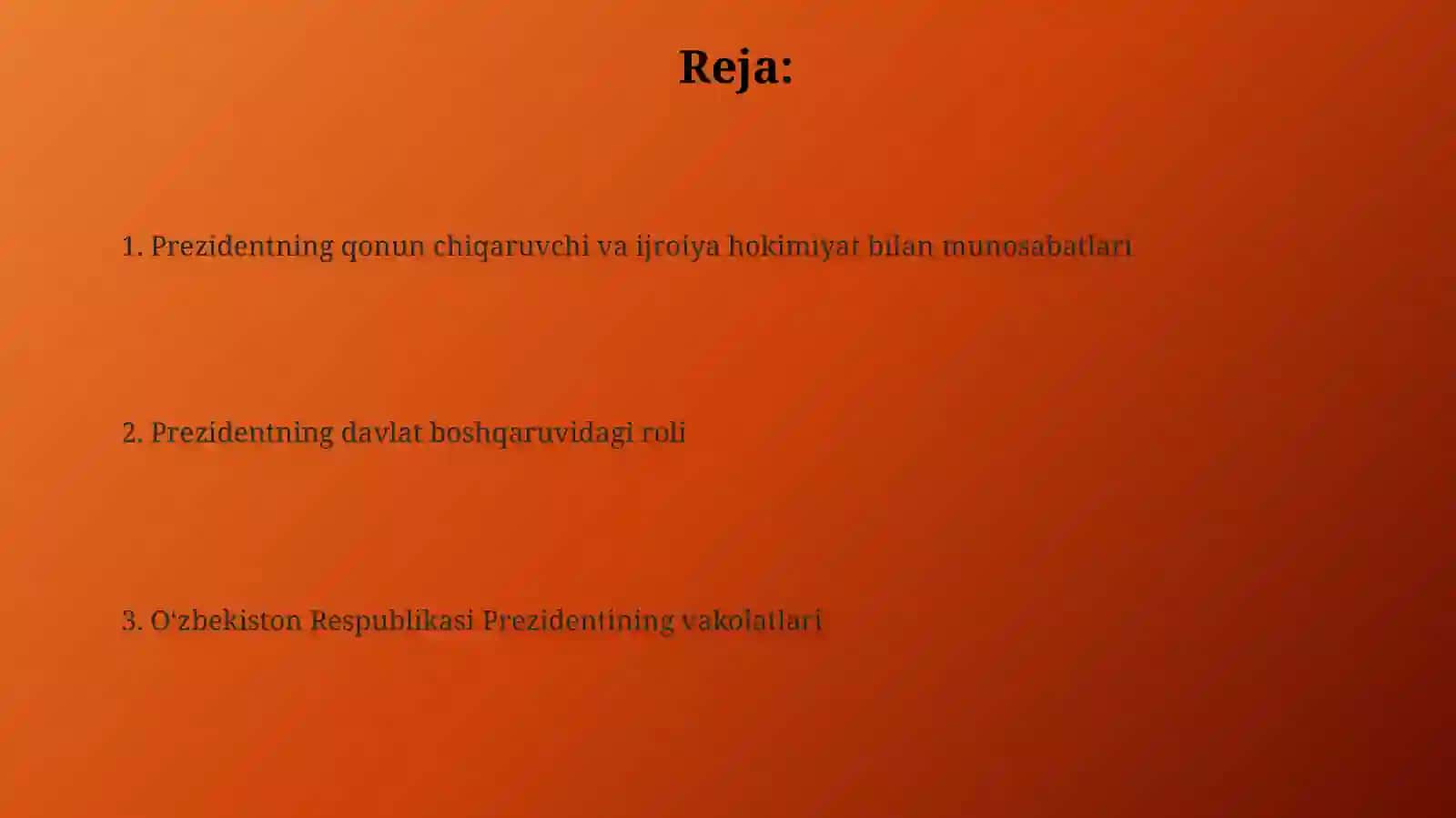 Prezidentning vakolatlari 2