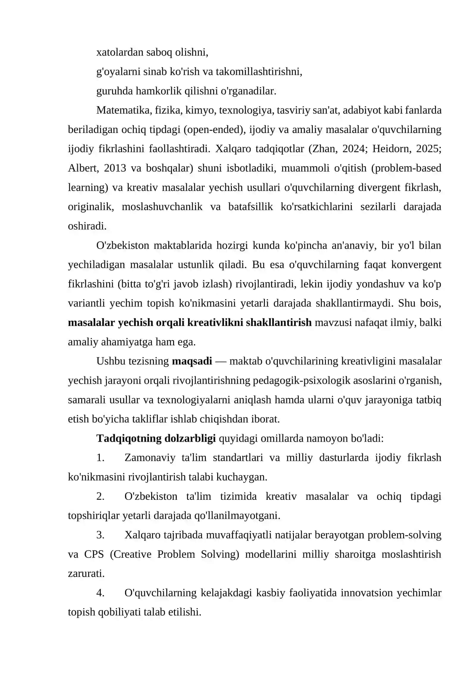Maktab o'quvchilarining kreativligini masalalar yechish orqali shakillantirish 2