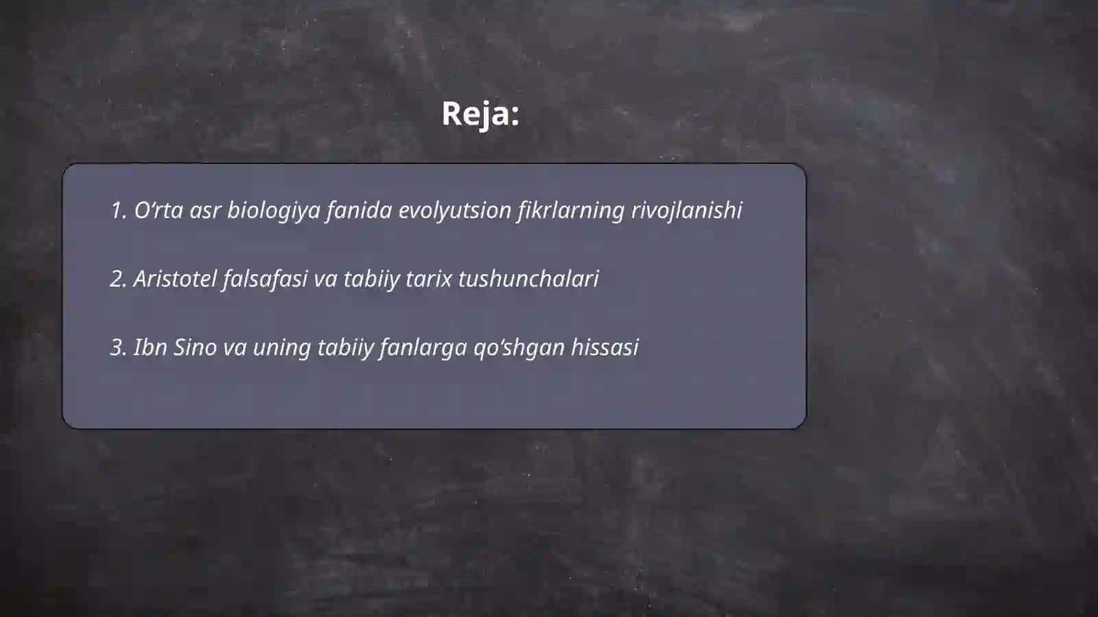 O‘rta asrlarda evolyutsion g‘oyalarning rivojlanishi 2