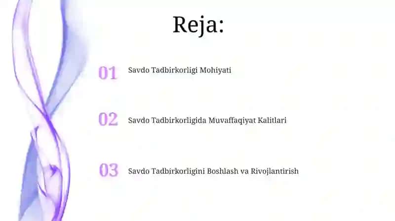 Savdo Tadbirkorligini Boshlash va Rivojlantirish 2