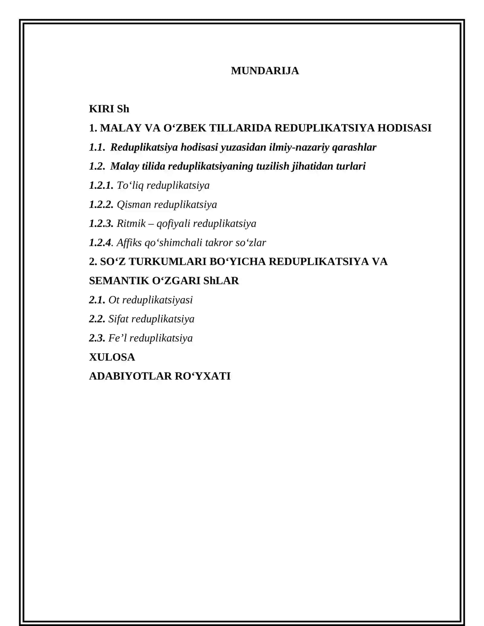 MALAY TILIDA REDUPLIKATSIYA 2