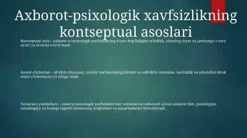 Axborotli-Psixologik Xavfsizlik Tushunchasi 2