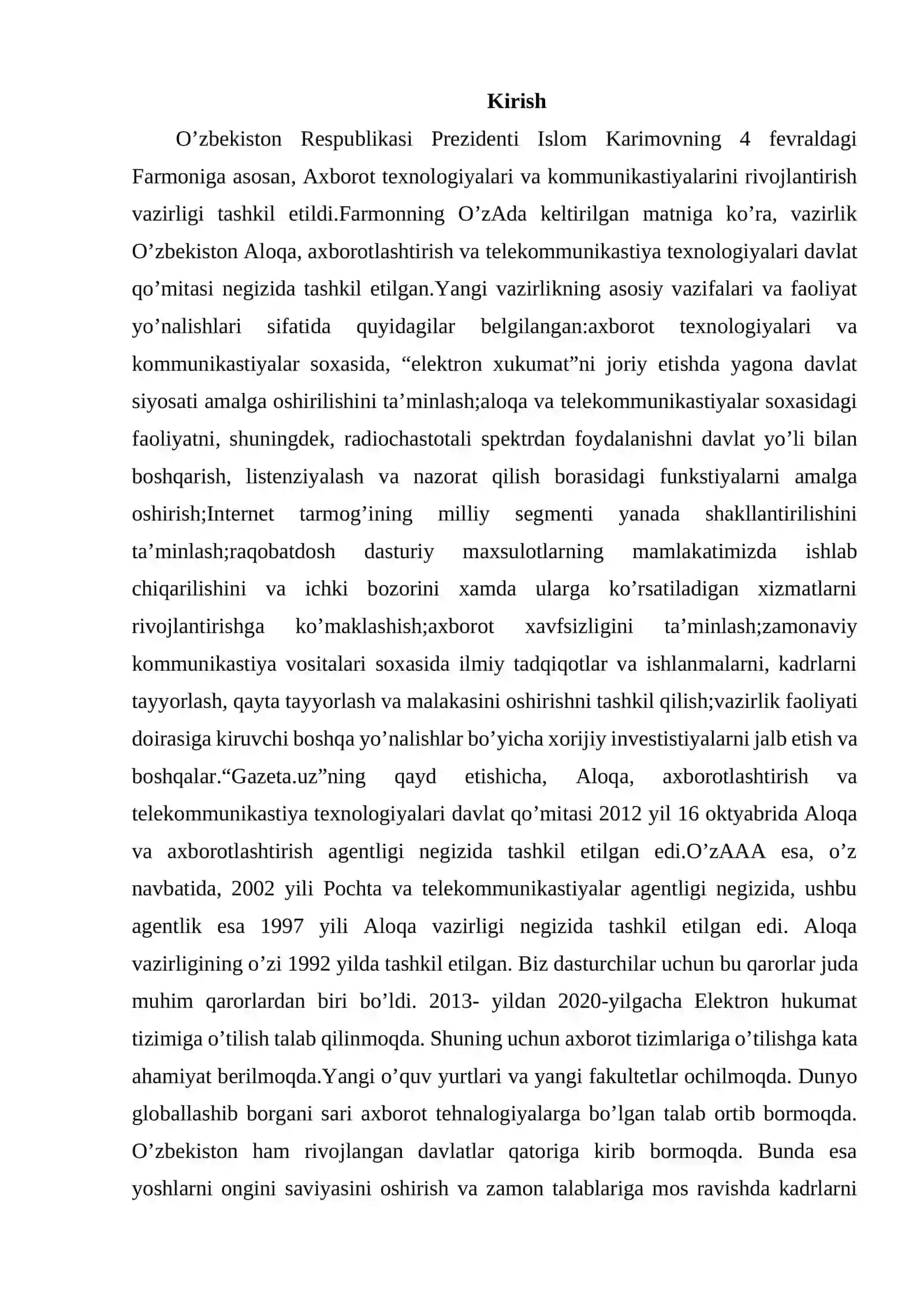 Ma’lumotlar Bazasi Texnologiyalari Fanidan 2