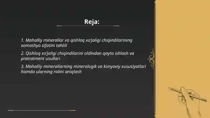 Mahalliy minerallar va qishloq hojalik chiqindilari asosida bioparchalanuvchi tuvaklar tayyorlash texnalogiyasi 2