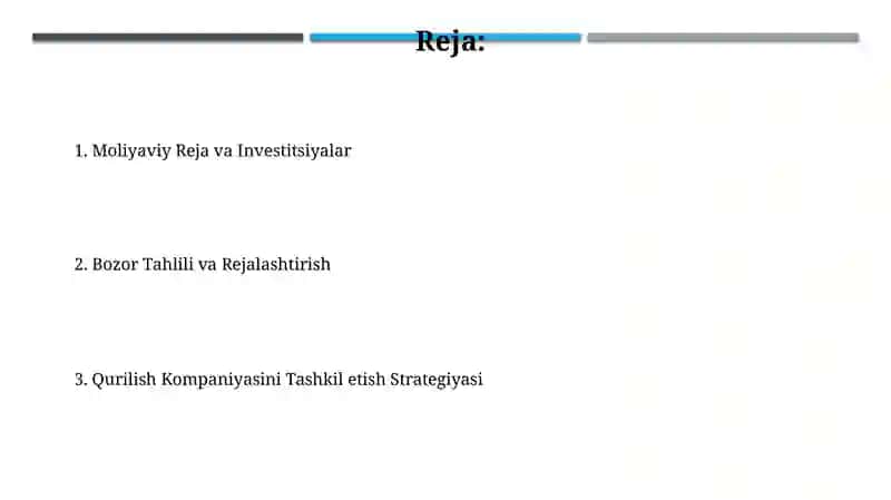 Qurilish firma tuzish strategiyasi 2