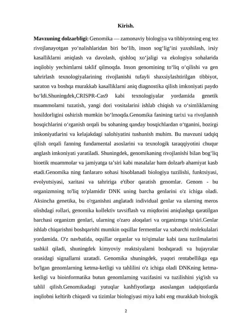 genetikaning shakllanishi va rivojlanish bosqichlari 2