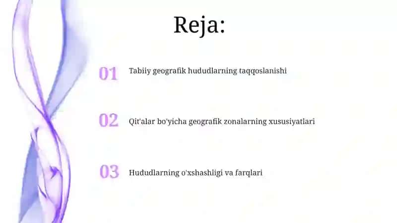 8-mavzu Materiklardagi tabiiy geografik rayonlariga qiyosiy tavsif 2