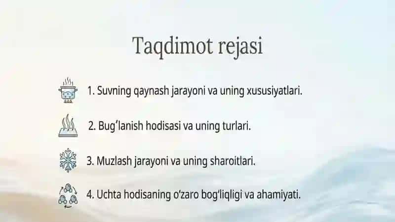 Suvning uch xil hodisasi (suvning 3 xil hodisasi) 2